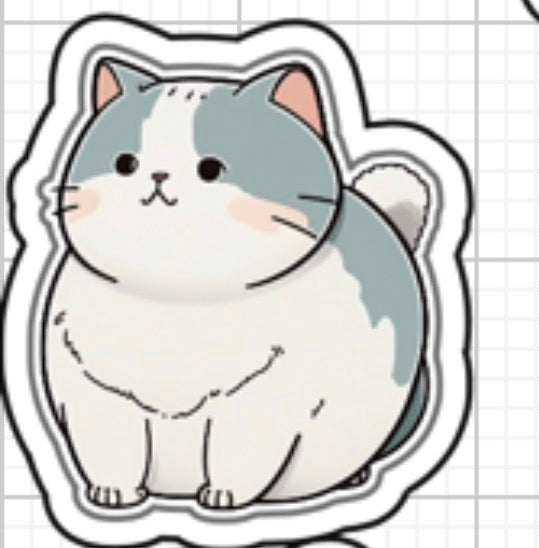 Vinyl Sticker fette Katzen