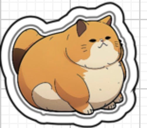 Vinyl Sticker fette Katzen