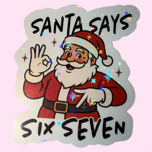 Santa Sticker - Six Seven